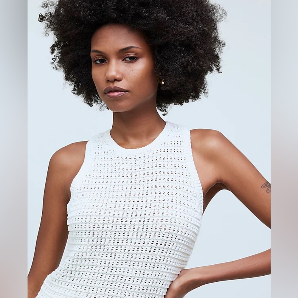 Madewell - Crochet-Knit Crewneck Sweater Tank
